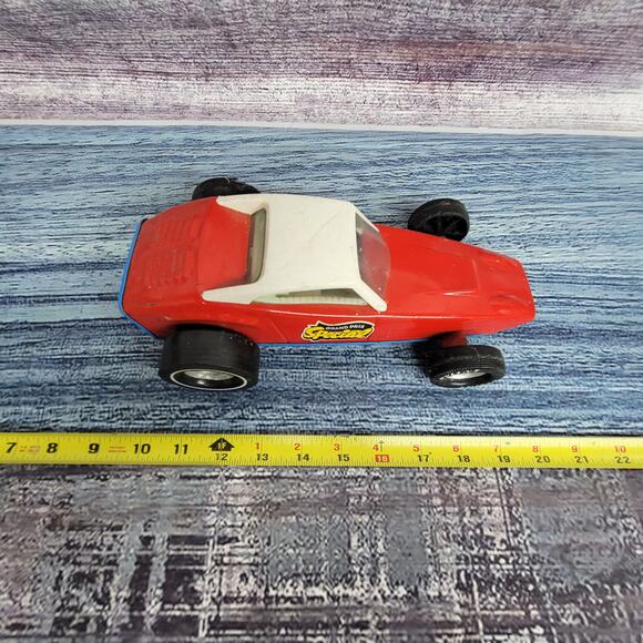 Vintage Nylint Grand Prix Special pressed steel Coupe race car red, white, blue - Picture 2 of 14